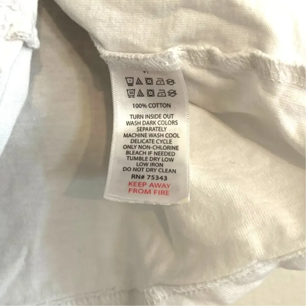 Tommy Bahama Boys White Long Sleeve Tee Shirt Small 8